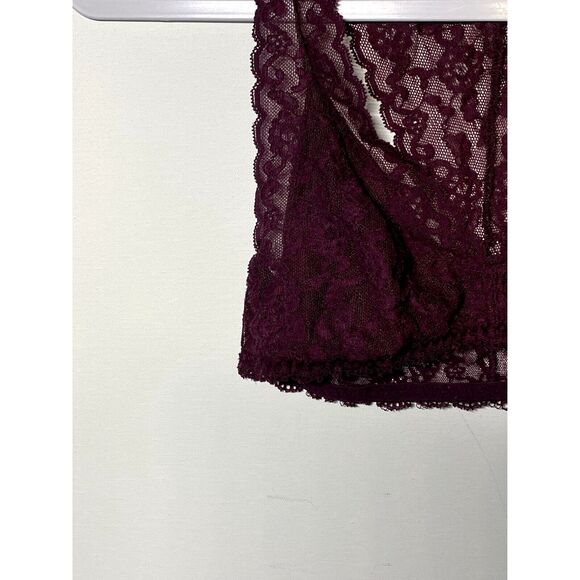 VS Lace Bralette X Smaill Pullover Racer Back Burgundy Lined Cup - Picture 6 of 10